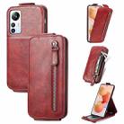 For Blackview A85 Zipper Wallet Vertical Flip Leather Phone Case(Red) - 1