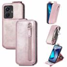 For vivo T1 Zipper Wallet Vertical Flip Leather Phone Case(Rose Gold) - 1