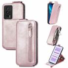 For Xiaomi Redmi K60 Pro Zipper Wallet Vertical Flip Leather Phone Case(Rose Gold) - 1