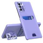 For Samsung Galaxy S23 5G Pure Color Invisible Lens Holder Phone Case(Purple) - 1