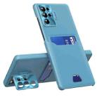 For Samsung Galaxy S23 Ultra 5G Pure Color Invisible Lens Holder Phone Case(Lake Blue) - 1