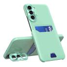 For Samsung Galaxy S22 5G Pure Color Invisible Lens Holder Phone Case(Mint Green) - 1