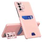 For Samsung Galaxy Note20 Pure Color Invisible Lens Holder Phone Case(Pink) - 1
