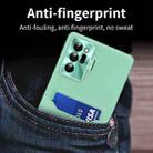 For Samsung Galaxy Note20 Ultra Pure Color Invisible Lens Holder Phone Case(Mint Green) - 2