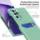For Samsung Galaxy Note20 Ultra Pure Color Invisible Lens Holder Phone Case(Mint Green) - 5