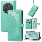 For Honor Magic5 Pro Mandala Flower Embossed Leather Phone Case(Green) - 1