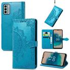 For Nokia G22 Mandala Flower Embossed Leather Phone Case(Blue) - 1