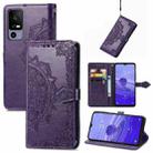 For TCL 40R Mandala Flower Embossed Leather Phone Case(Purple) - 1