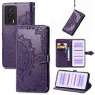 For Xiaomi Redmi K60 Pro Mandala Flower Embossed Leather Phone Case(Purple) - 1