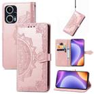 For Xiaomi Redmi Note 12 Turbo Mandala Flower Embossed Leather Phone Case(Rose Gold) - 1