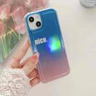 For iPhone 12 / 12 Pro Airbag Laser Phone Case(Blue) - 1