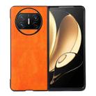 For Huawei Mate X3 Two-color Litchi Texture PU Phone Case(Orange) - 1