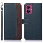 For Motorola Moto G55 5G KHAZNEH Litchi Texture Leather RFID Phone Case(Blue) - 1