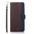 For Motorola Moto G55 5G KHAZNEH Litchi Texture Leather RFID Phone Case(Brown) - 3