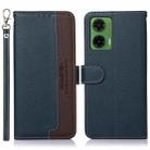 For Motorola Moto G35 5G KHAZNEH Litchi Texture Leather RFID Phone Case(Blue) - 1