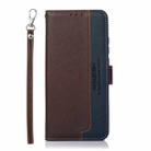 For Motorola Moto G35 5G KHAZNEH Litchi Texture Leather RFID Phone Case(Brown) - 3