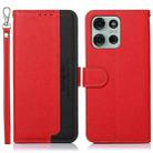 For Motorola Moto G75 5G KHAZNEH Litchi Texture Leather RFID Phone Case(Red) - 1