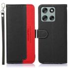 For Motorola Moto G86 5G KHAZNEH Litchi Texture Leather RFID Phone Case(Black) - 1