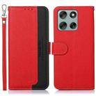 For Motorola Moto G86 5G KHAZNEH Litchi Texture Leather RFID Phone Case(Red) - 1