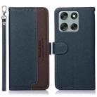 For Motorola Moto G86 5G KHAZNEH Litchi Texture Leather RFID Phone Case(Blue) - 1