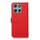 For Motorola Moto G86 Power KHAZNEH Litchi Texture Leather RFID Phone Case(Red) - 3