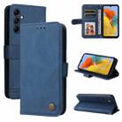 For Samsung Galaxy M14 5G Skin Feel Life Tree Metal Button Leather Phone Case(Blue) - 1