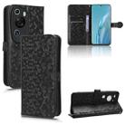 For Huawei P60 Art Honeycomb Dot Texture Leather Phone Case(Black) - 1