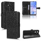 For Huawei Enjoy 60 4G Honeycomb Dot Texture Leather Phone Case(Black) - 1