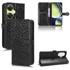 For OnePlus Nord CE 3 Honeycomb Dot Texture Leather Phone Case(Black) - 1