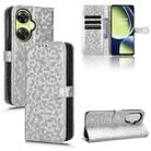 For OnePlus Nord CE 3 Honeycomb Dot Texture Leather Phone Case(Silver) - 1