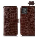 For Motorola ThinkPhone 5G Crocodile Top Layer Cowhide Leather Phone Case(Brown) - 1