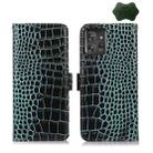 For Motorola ThinkPhone 5G Crocodile Top Layer Cowhide Leather Phone Case(Green) - 1