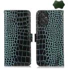 For Motorola Moto G Power 2023 Crocodile Top Layer Cowhide Leather Phone Case(Green) - 1