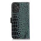 For Motorola Moto G Power 2023 Crocodile Top Layer Cowhide Leather Phone Case(Green) - 2