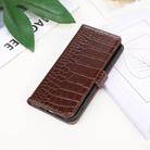 For Motorola Edge 50 Global Crocodile Top Layer Cowhide Leather Phone Case(Brown) - 2