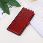 For Motorola Edge 50 Global Crocodile Top Layer Cowhide Leather Phone Case(Red) - 2