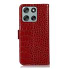 For Motorola Moto G56 5G Crocodile Top Layer Cowhide Leather Phone Case(Red) - 3