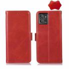 For Motorola ThinkPhone 5G Crazy Horse Top Layer Cowhide Leather Phone Case(Red) - 1