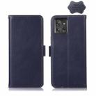 For Motorola ThinkPhone 5G Crazy Horse Top Layer Cowhide Leather Phone Case(Blue) - 1