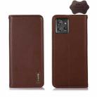 For Motorola ThinkPhone 5G KHAZNEH Nappa Top Layer Cowhide Leather Phone Case(Brown) - 1