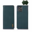 For Motorola ThinkPhone 5G KHAZNEH Nappa Top Layer Cowhide Leather Phone Case(Green) - 1