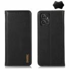 For Motorola Moto G Power 2023 KHAZNEH Nappa Top Layer Cowhide Leather Phone Case(Black) - 1