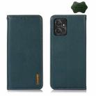 For Motorola Moto G Power 2023 KHAZNEH Nappa Top Layer Cowhide Leather Phone Case(Green) - 1