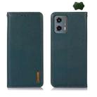 For Motorola Moto G 5G 2023 KHAZNEH Nappa Top Layer Cowhide Leather Phone Case(Green) - 1