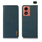 For Motorola Moto G04 / G24 KHAZNEH Nappa Top Layer Cowhide Leather Phone Case(Green) - 1