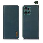 For Motorola Edge 50 Neo KHAZNEH Nappa Top Layer Cowhide Leather Phone Case(Green) - 1