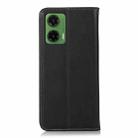 For Motorola Moto G35 KHAZNEH Nappa Top Layer Cowhide Leather Phone Case(Black) - 3