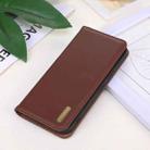 For Motorola Moto G15 4G / G05 KHAZNEH Nappa Top Layer Cowhide Leather Phone Case(Brown) - 2