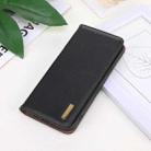 For Motorola Moto G15 4G / G05 KHAZNEH Nappa Top Layer Cowhide Leather Phone Case(Black) - 2