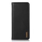 For Motorola Moto G15 4G / G05 KHAZNEH Nappa Top Layer Cowhide Leather Phone Case(Black) - 3